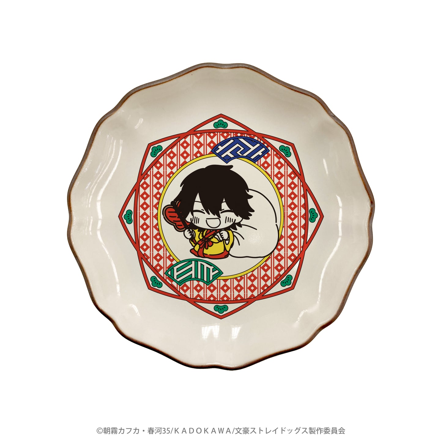 文豪ストレイドッグス×七福神 九谷焼豆皿(江戸川乱歩)