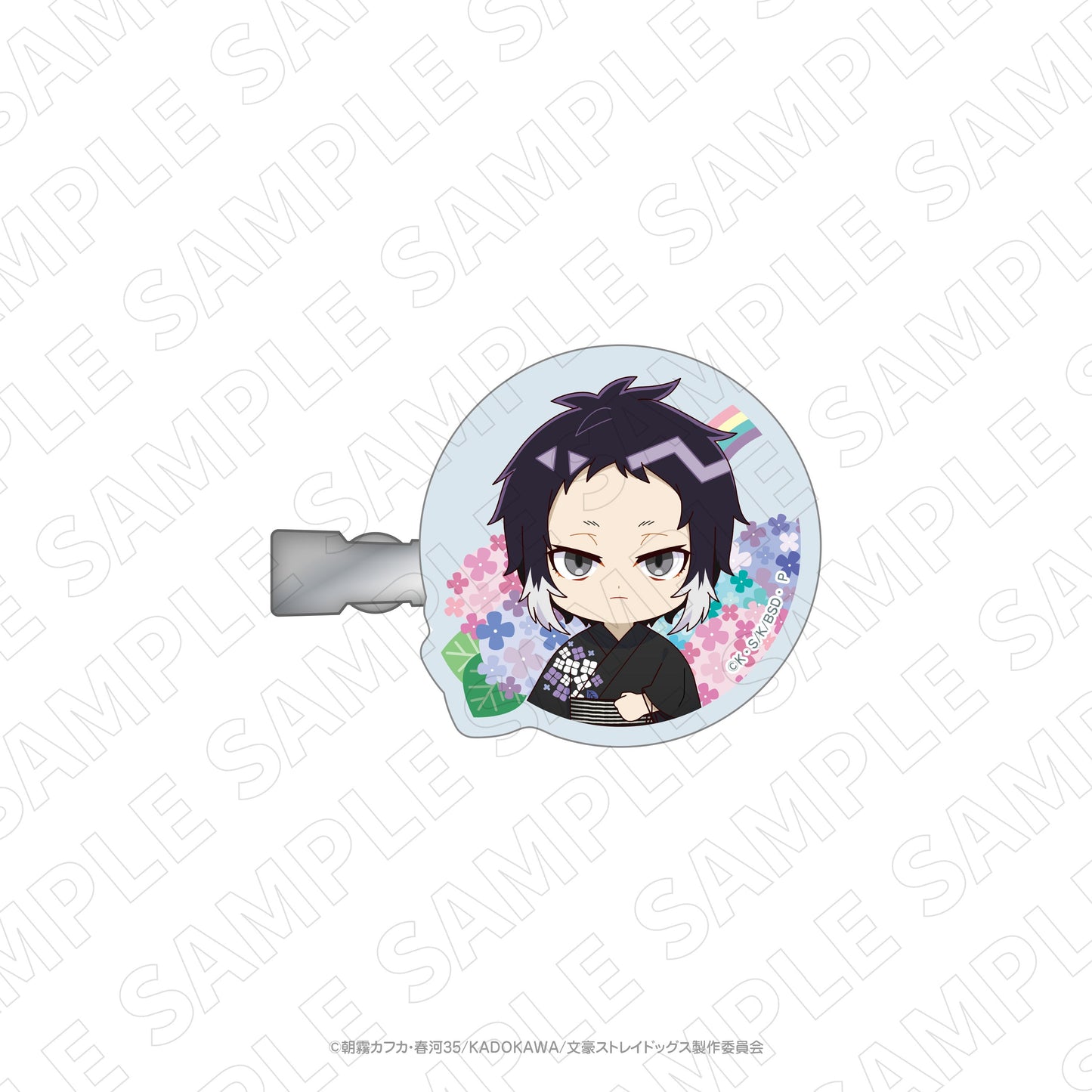 文豪ストレイドッグス×紫陽花アクリルヘアクリップ(芥川龍之介)