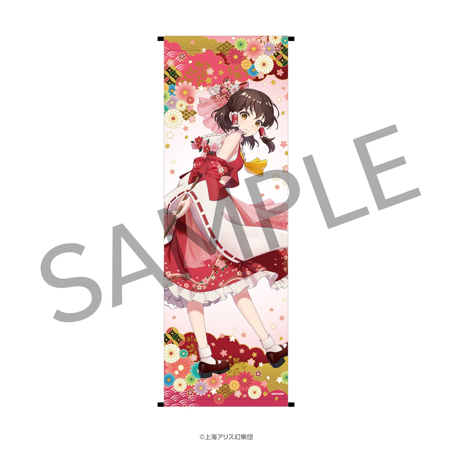 東方Project 友禅柄等身大タペストリー(博麗霊夢)