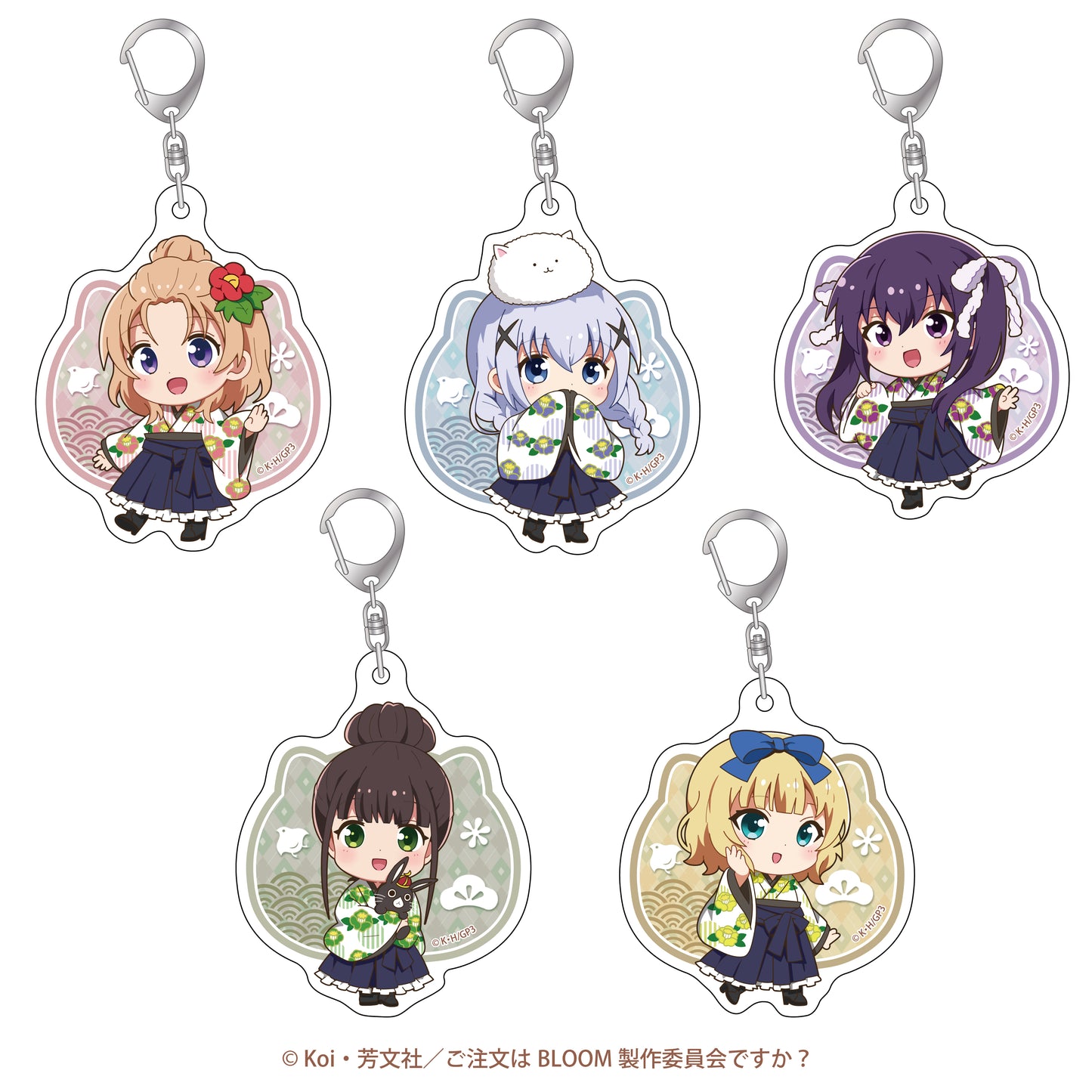 ご注文はうさぎですか?BLOOM トレーディングミニキャラアクリルキーホルダー 全5種