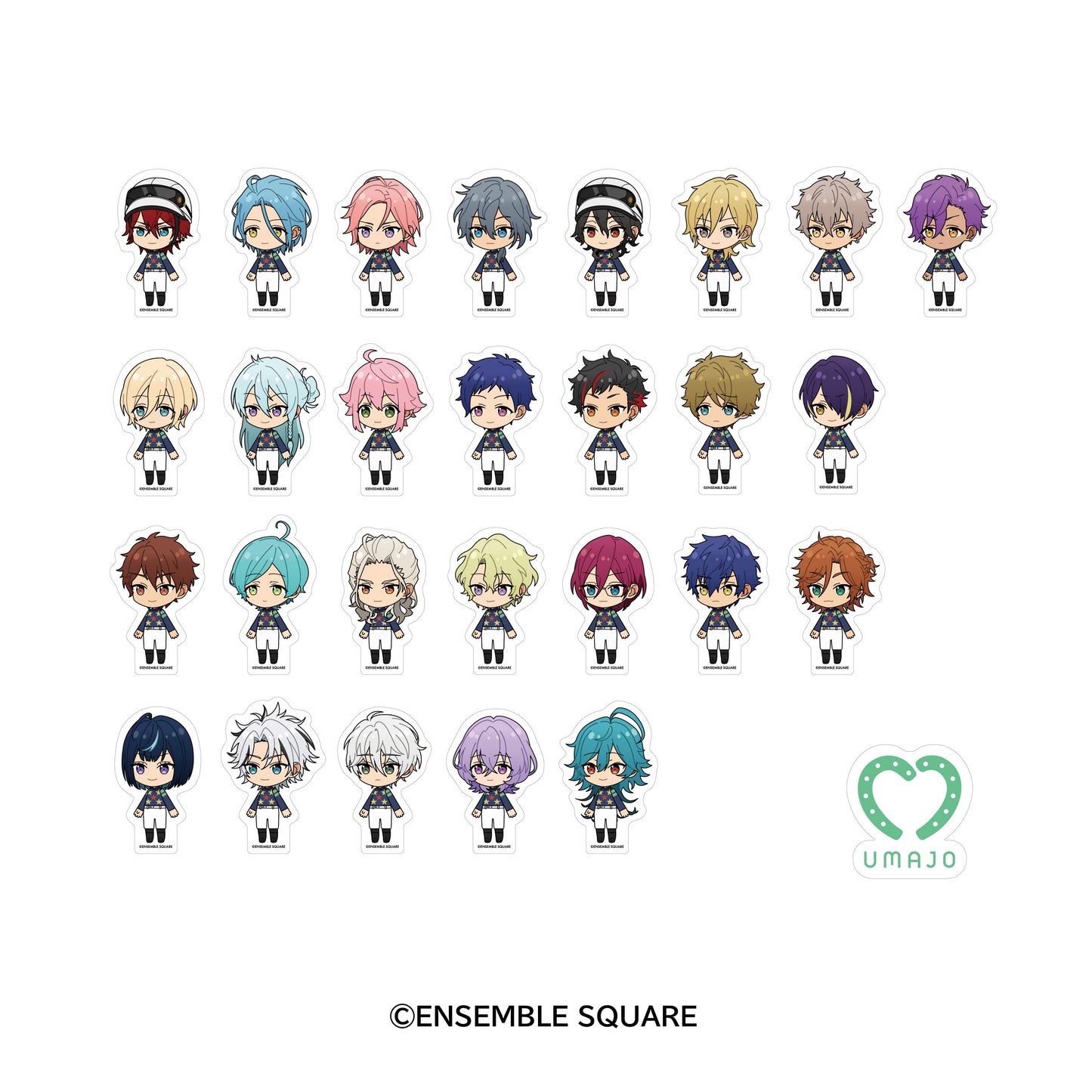 【UMAJO×ES】ステッカー【A】Crazy:B/UNDEAD/fine/流星隊/Eden/MaM/ニューフェイス(4枚+UMAJOロゴセット)ランダム/全27種〈※1会計につき5点まで〉