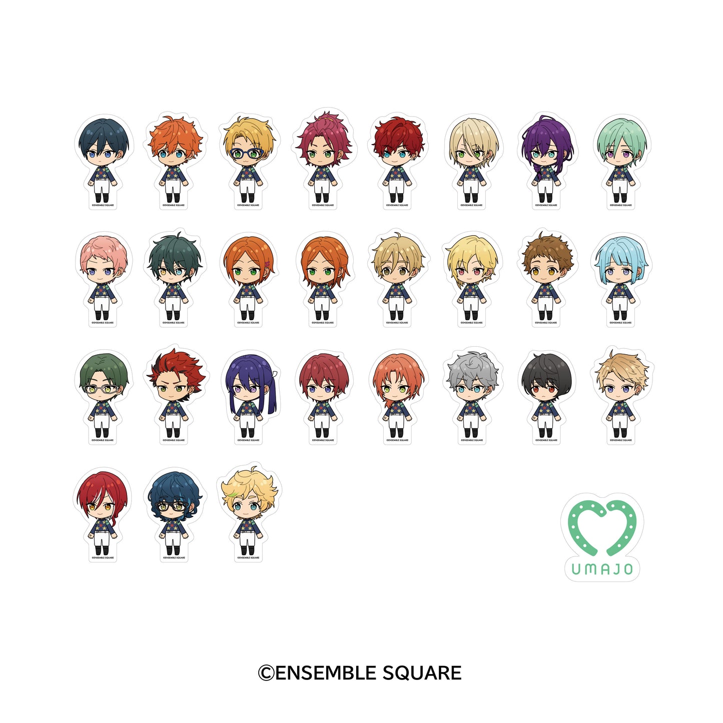 【UMAJO×ES】ステッカー【B】Trickstar/ALKALOID/Valkyrie/2wink/Ra*bits/紅月/Knights/Switch(4枚+UMAJOロゴセット)ランダム/全27種〈※1会計につき5点まで〉
