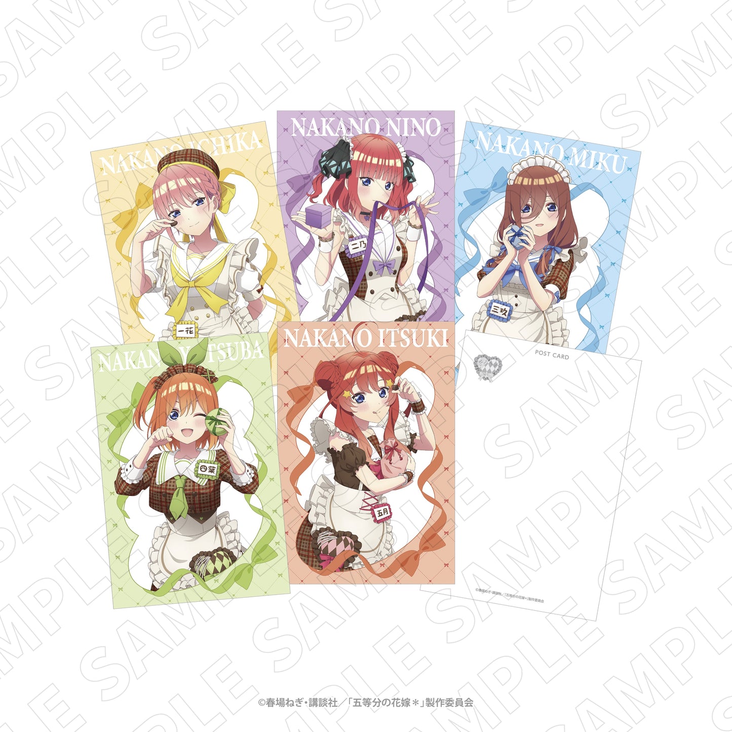 3 o'clock 五等分の花嫁* ポストカードセット(5枚入り)