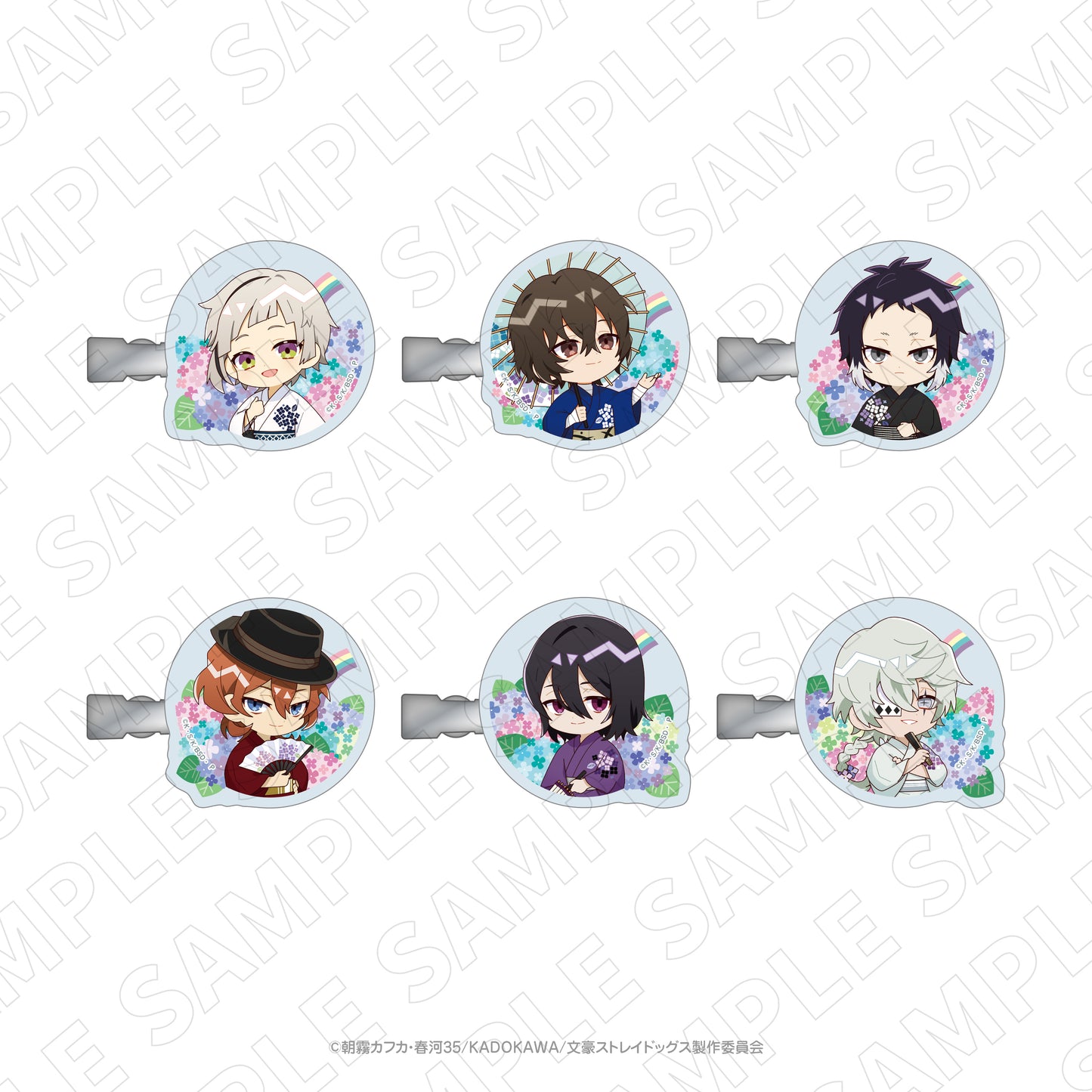 文豪ストレイドッグス×紫陽花アクリルヘアクリップ(太宰治)