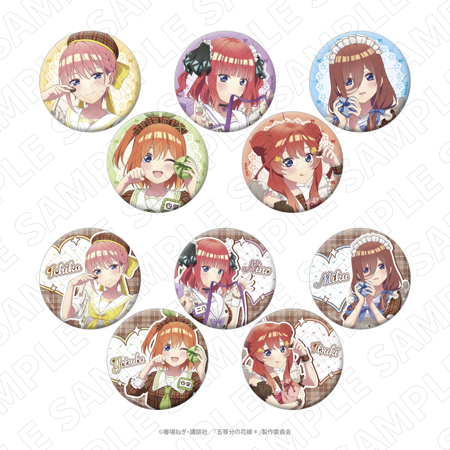 3 o'clock 五等分の花嫁* トレーディング缶バッジ(全10種)