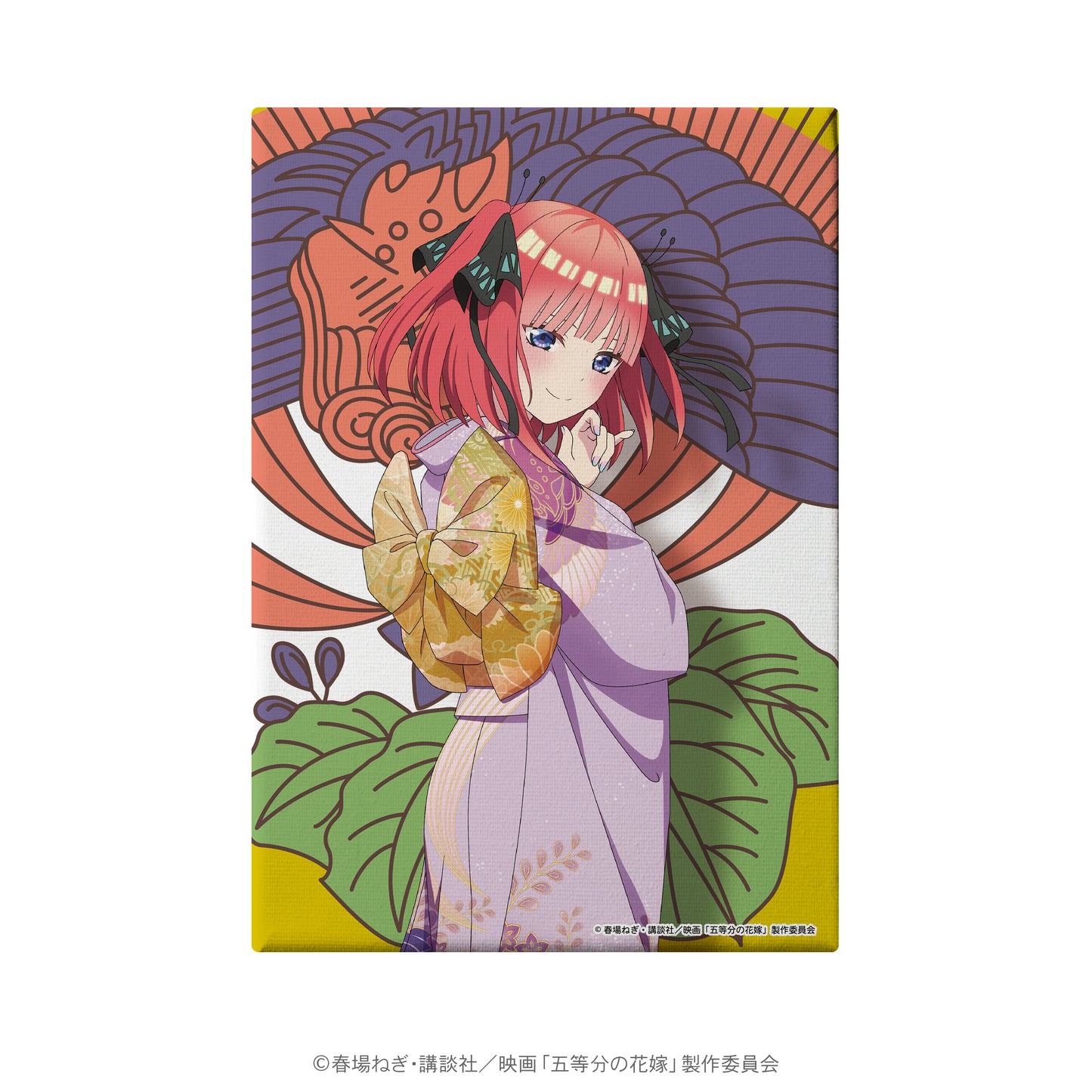 五等分の花嫁 花札柄キャンバスアート 二乃