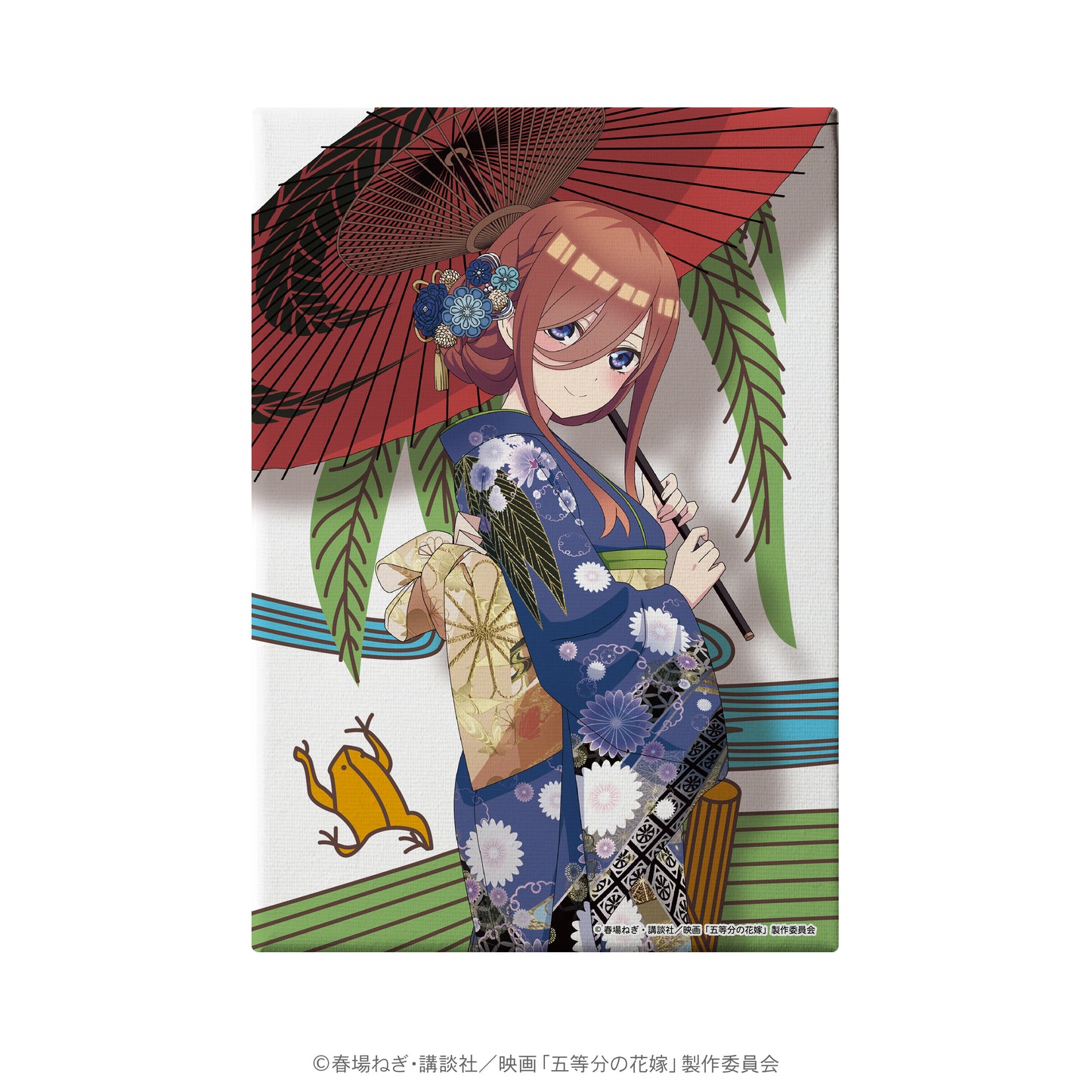 五等分の花嫁 花札柄キャンバスアート 三玖