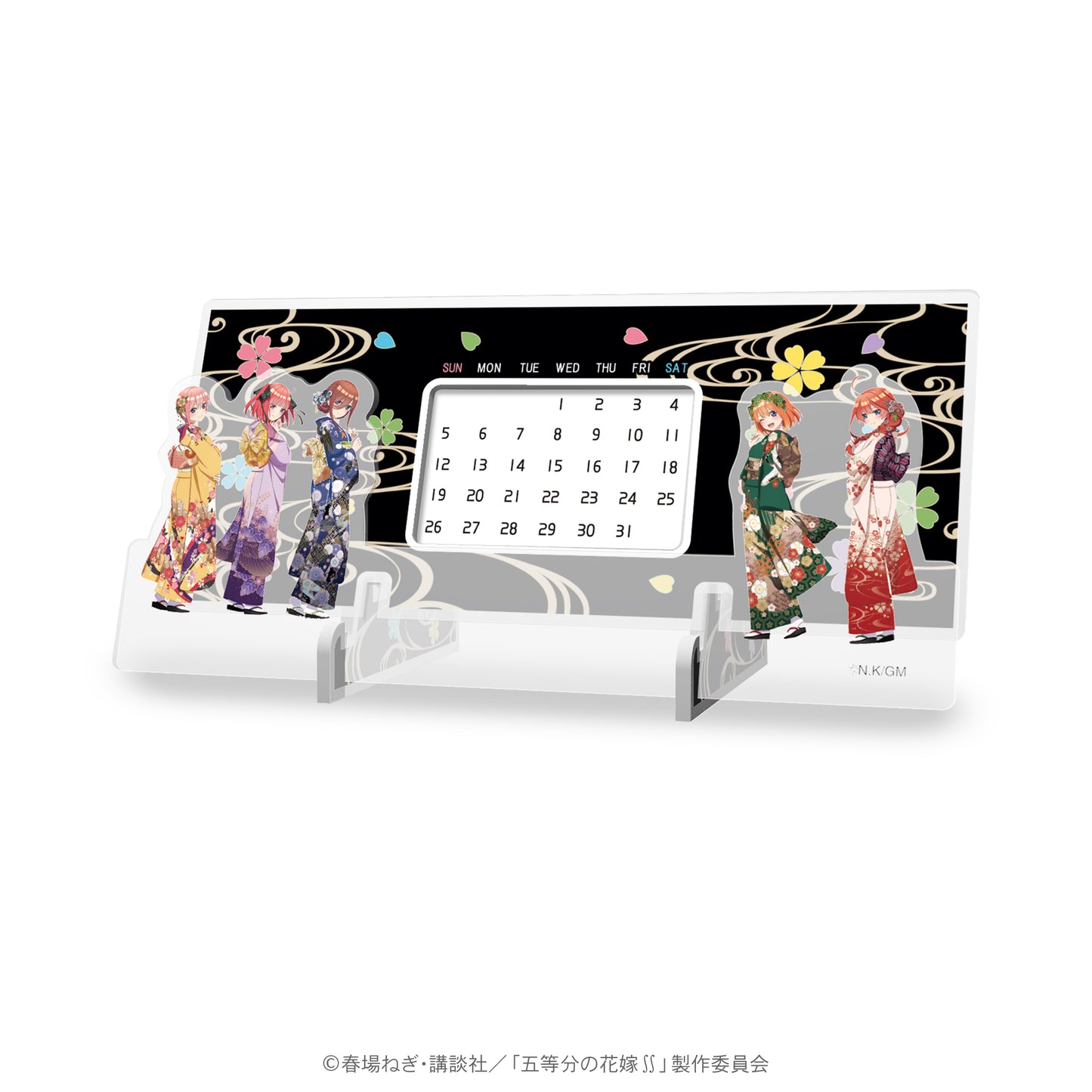 五等分の花嫁 花札柄アクリル万年カレンダー