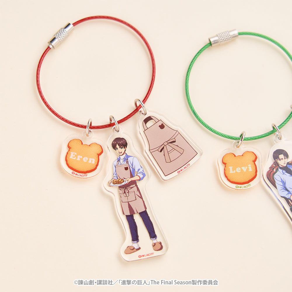 3 o'clock　進撃の巨人　ワイヤーアクリルキーリング（エレン）