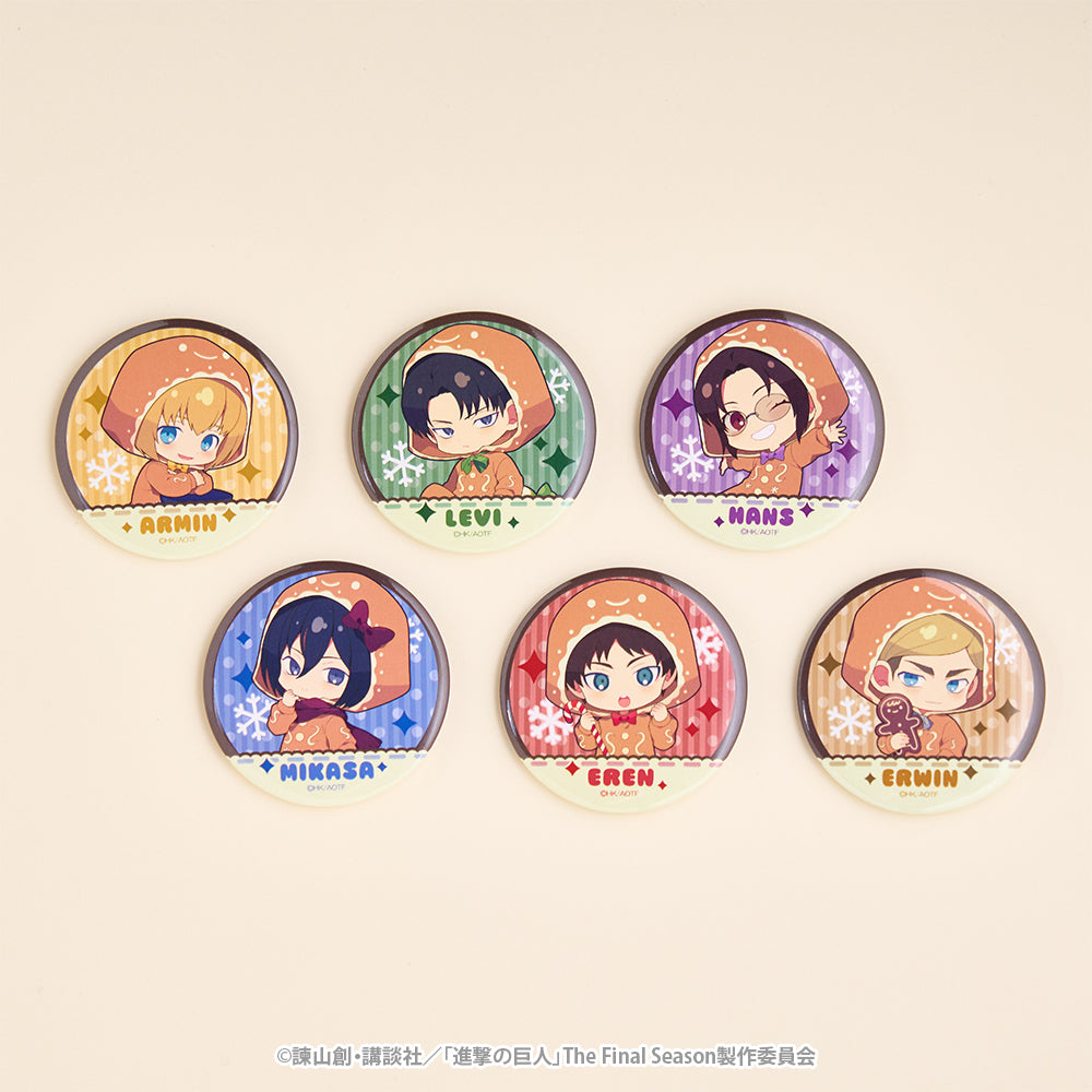 3 o'clock　進撃の巨人　ミニキャラ缶バッジ（エレン）