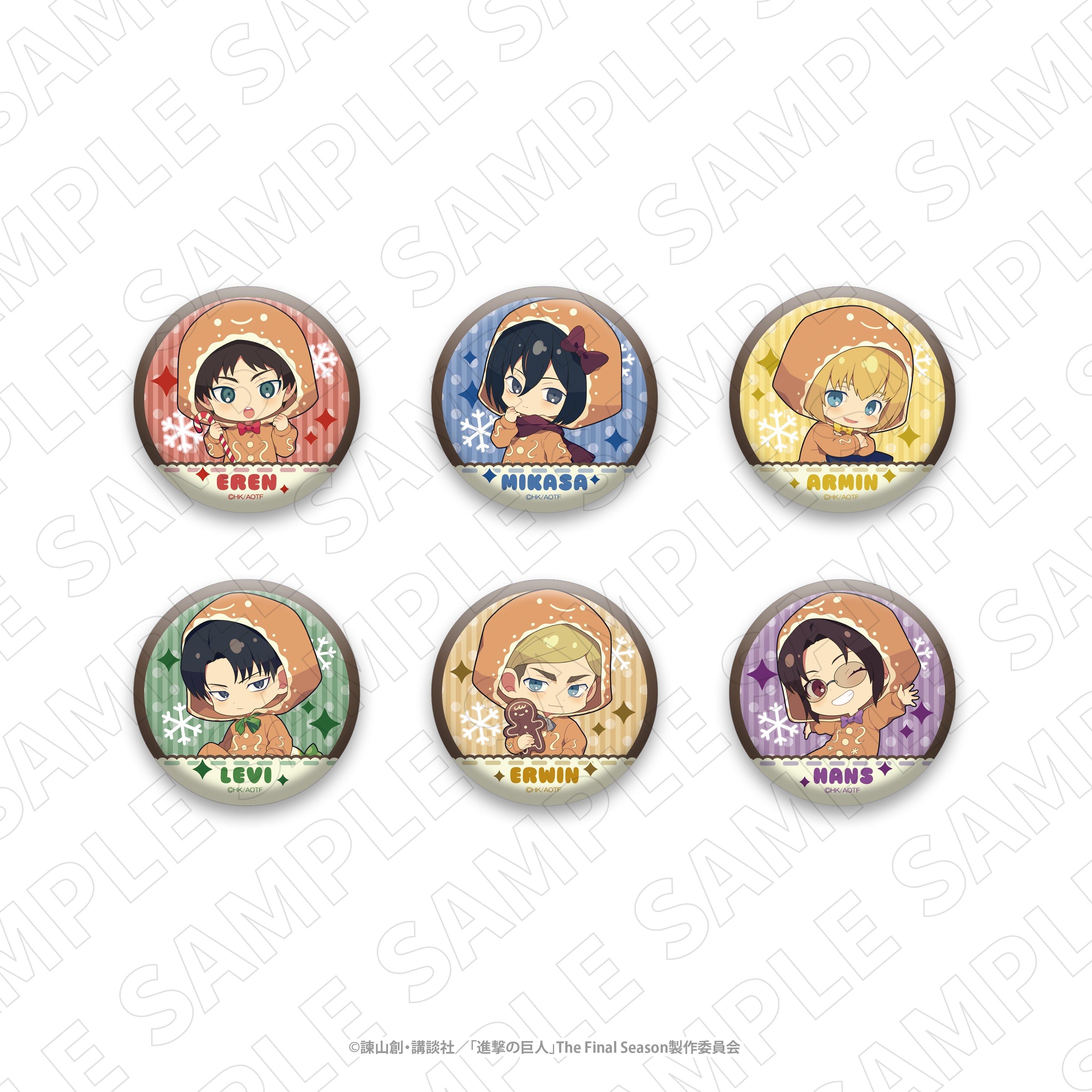 3 o'clock 進撃の巨人 ミニキャラ缶バッジ（アルミン） – ゲツオシマート