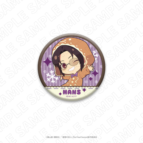 3 o'clock　進撃の巨人　ミニキャラ缶バッジ（ハンジ）