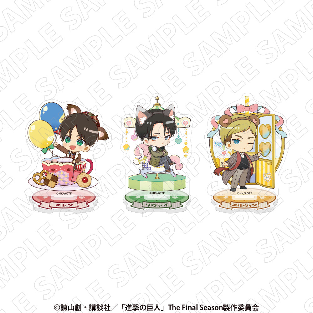 進撃の巨人 ミニキャラアクリルスタンド（リヴァイ）＜遊園地