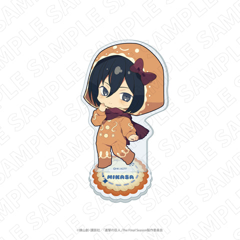 3 o'clock　進撃の巨人　ミニキャラBIGアクリルスタンド（ミカサ）