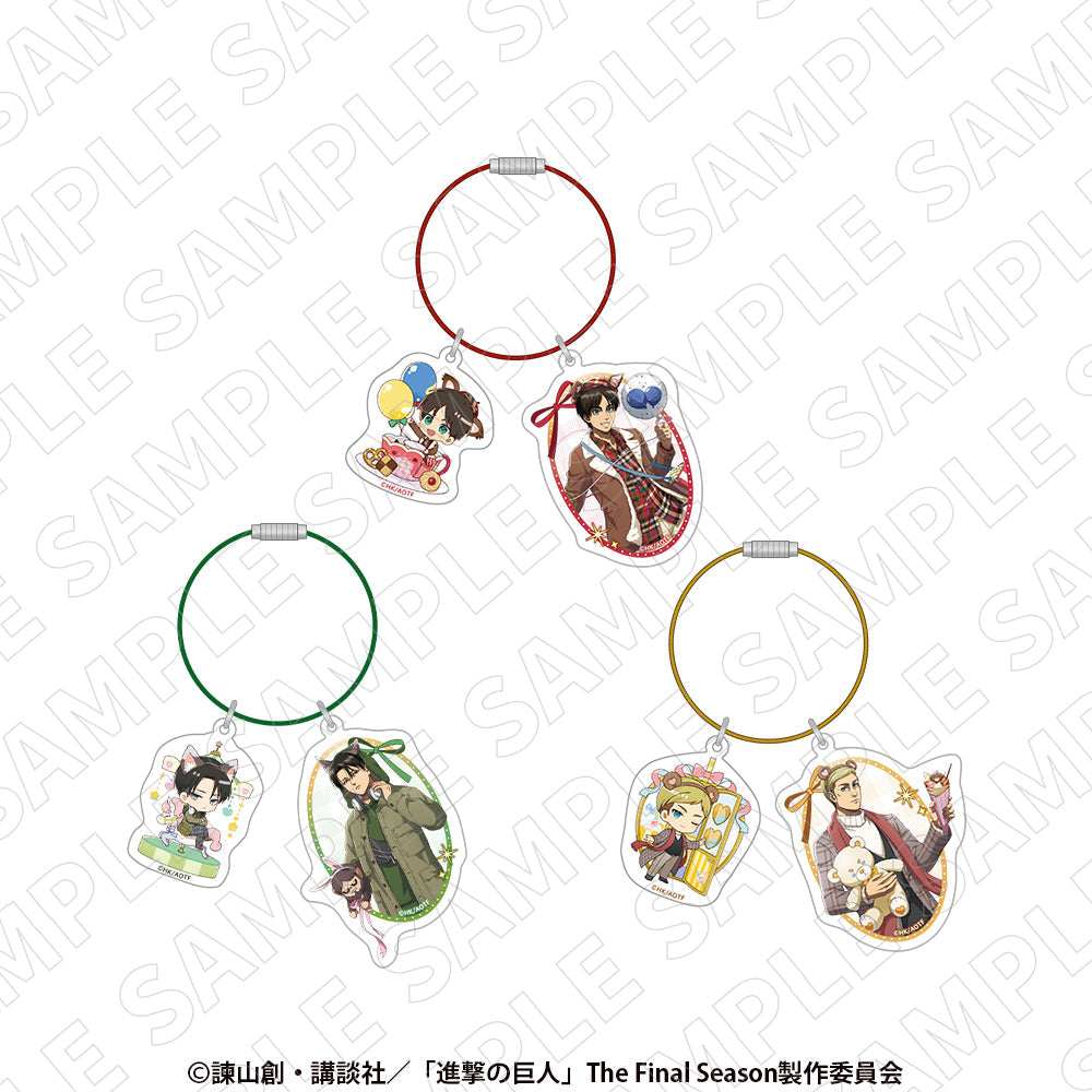 進撃の巨人　アクリルワイヤーキーリング（エルヴィン）＜遊園地＞