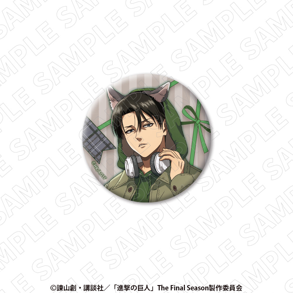 進撃の巨人　缶バッジ（リヴァイ）＜遊園地＞