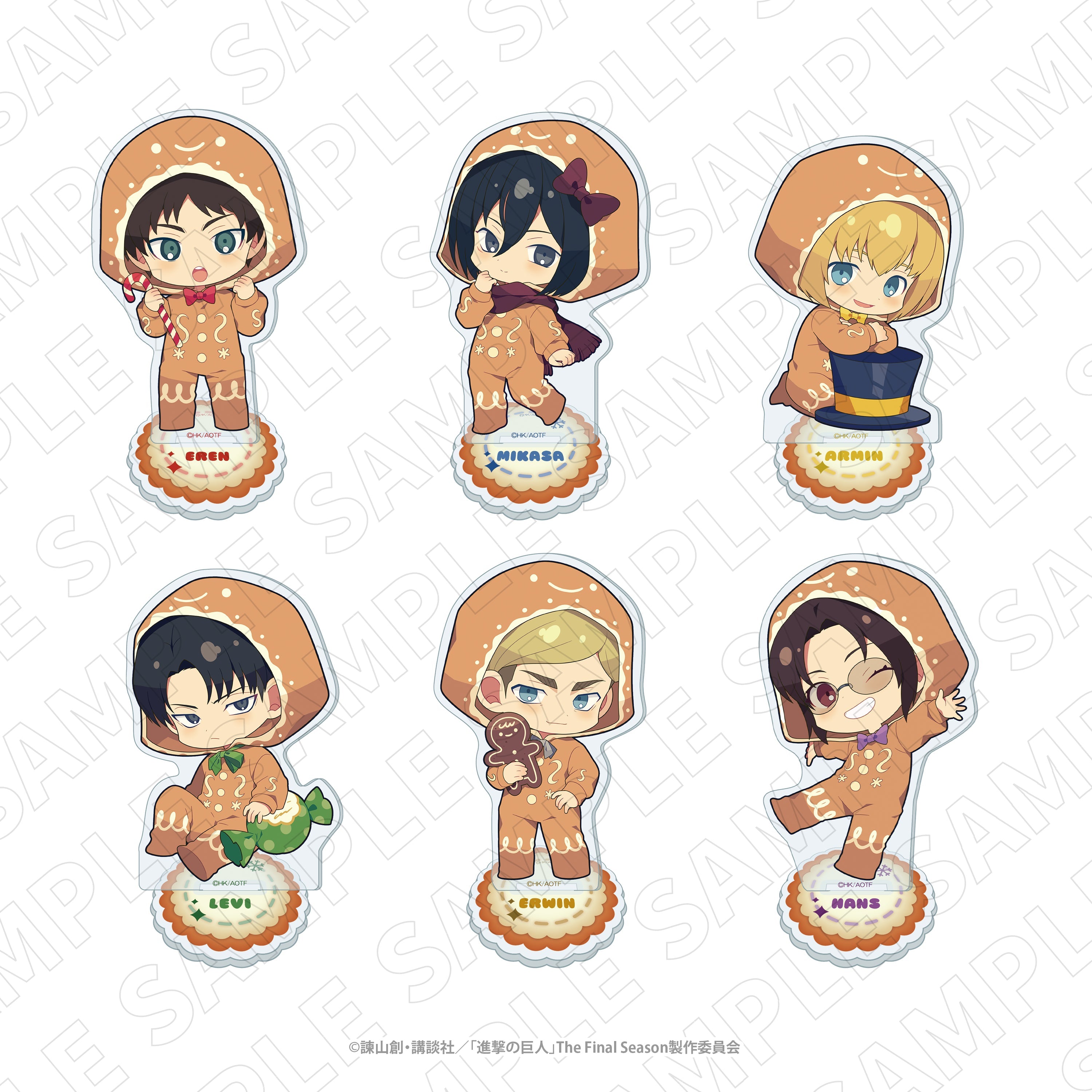 3 o'clock 進撃の巨人 ミニキャラBIGアクリルスタンド（エレン