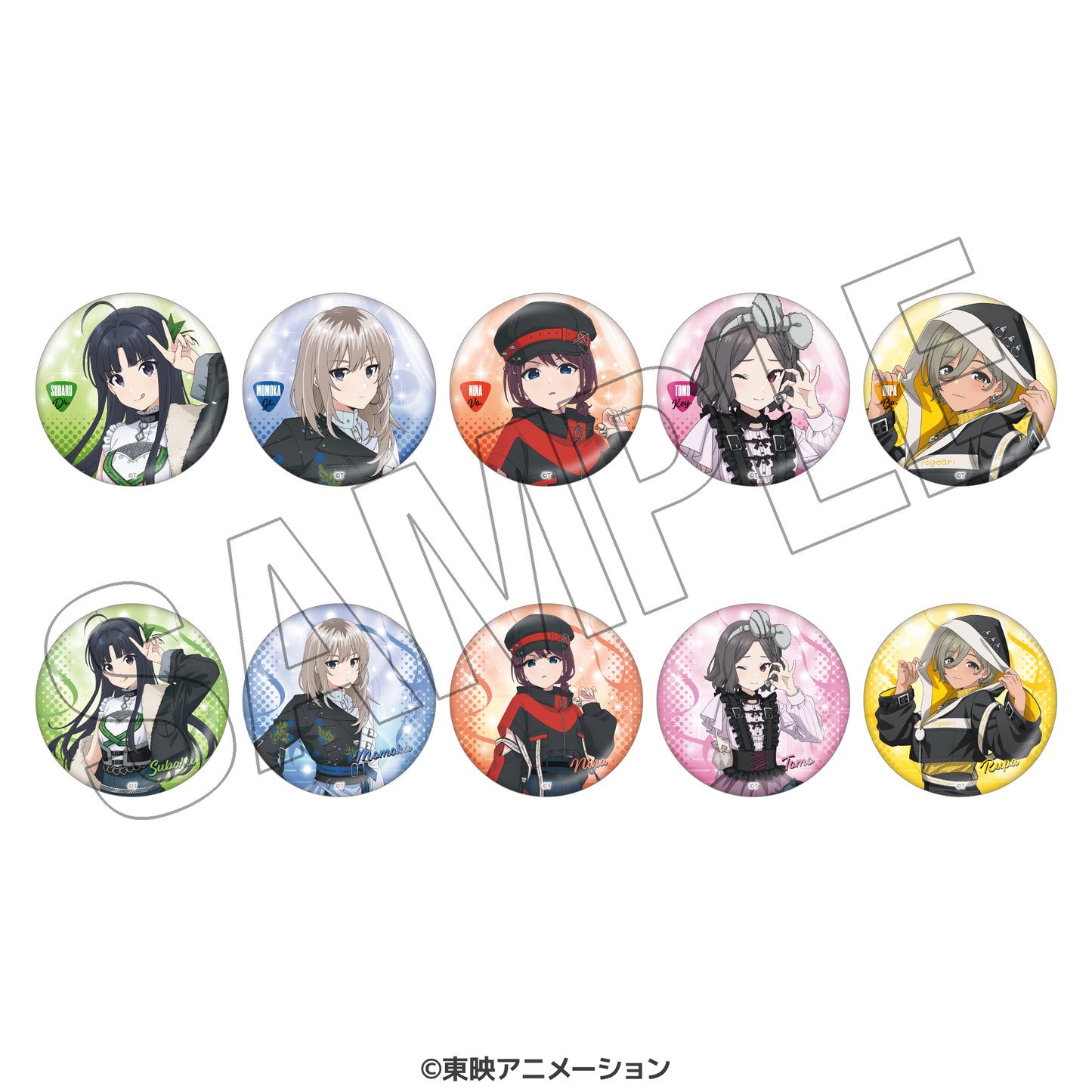 ガールズバンドクライ　描き下ろしトレーディング缶バッジ　＜ステージ衣装風＞