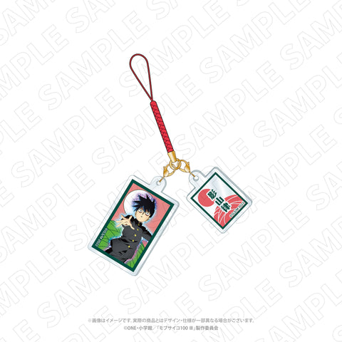 キャラディショナルトイ　モブサイコ100 Ⅲ　花札柄アクリル根付ストラップ（影山律）