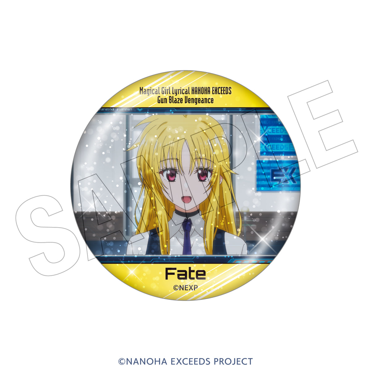 魔法少女リリカルなのは EXCEEDS Gun Blaze Vengeance　トレーディングきらきら缶バッジ（全8種）