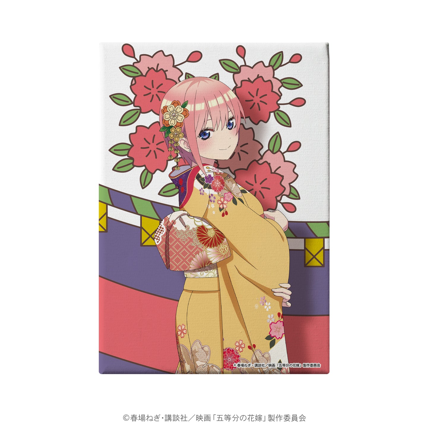 五等分の花嫁　花札柄キャンバスアート　一花